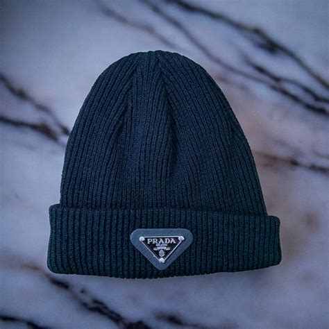 prada beanie vintage|black Prada hat.